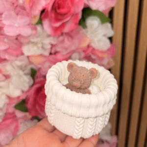 Bougie Pot de laine Ourson